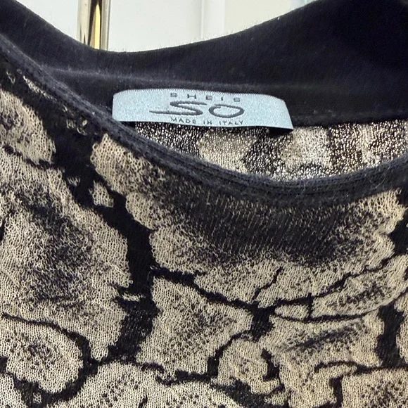 She’s so Cozy Textured Crewneck Sweater Dress - Black/Taupe - Picture 3 of 12